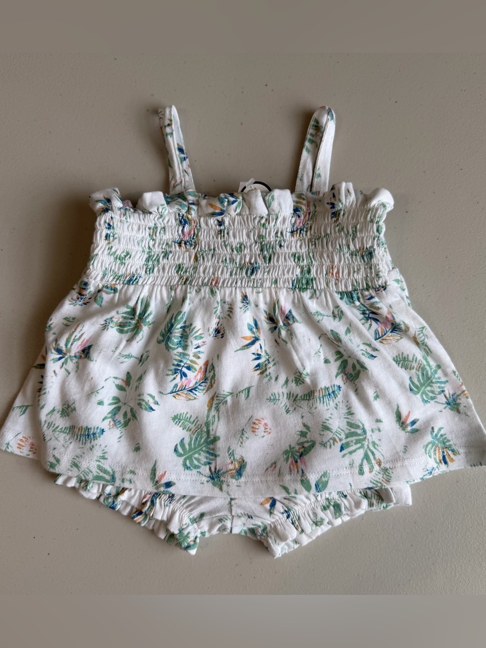 Nordstrom Baby 2 Pc Tropical Floral Smocked Top Bloomers Set 6 Months
